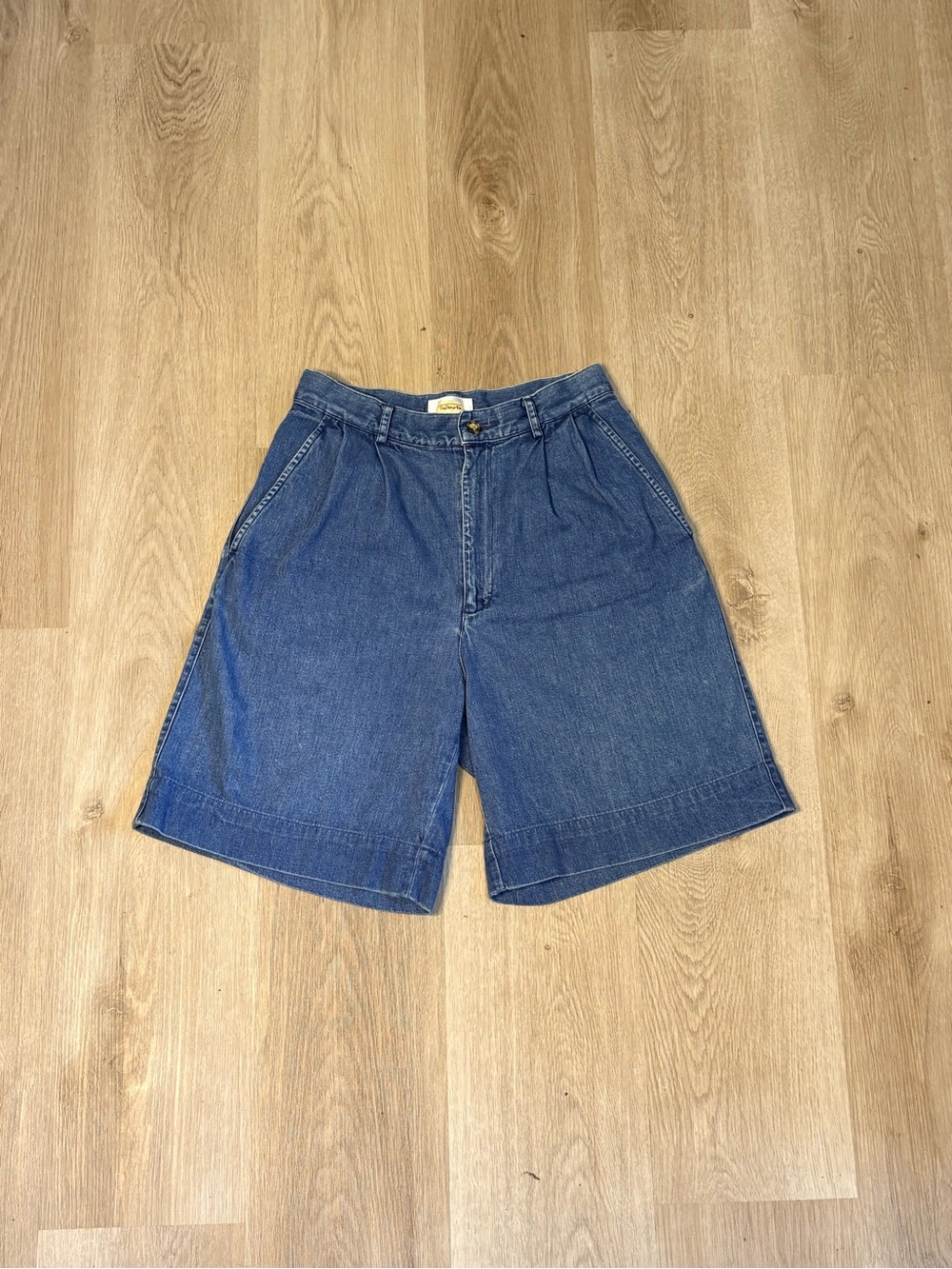 Vtg Talbots Denim Shorts Size 4 High Rise Cotton Women’s Size 4 90s Skater Indie - Picture 2 of 4